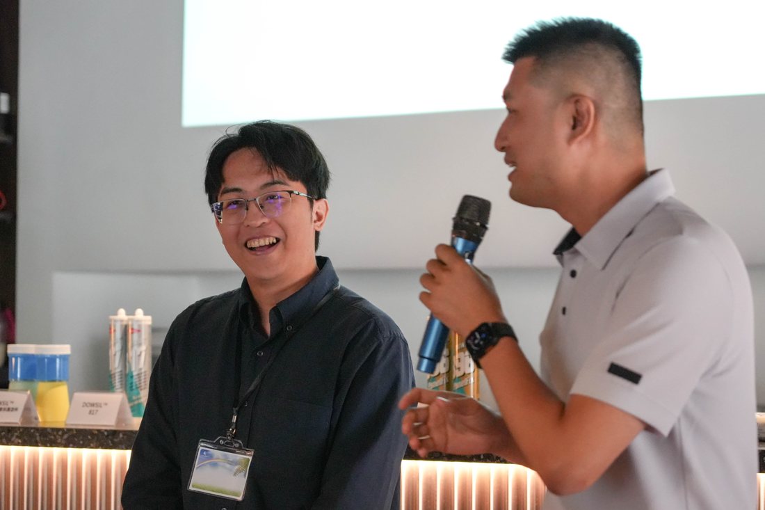 台中品管協會代表致詞，感謝泰聯與陶氏原廠團隊蒞臨分享