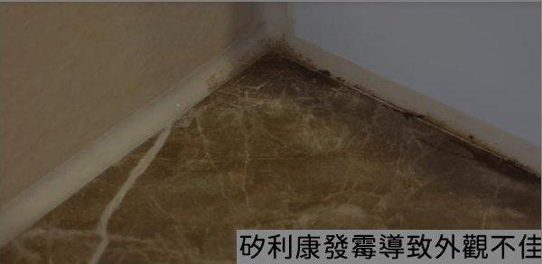 矽利康發霉導致外觀不佳